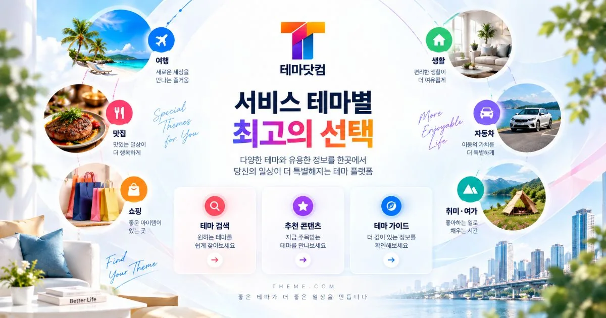 생활과 공간을 위한 테마닷컴 서비스 안내